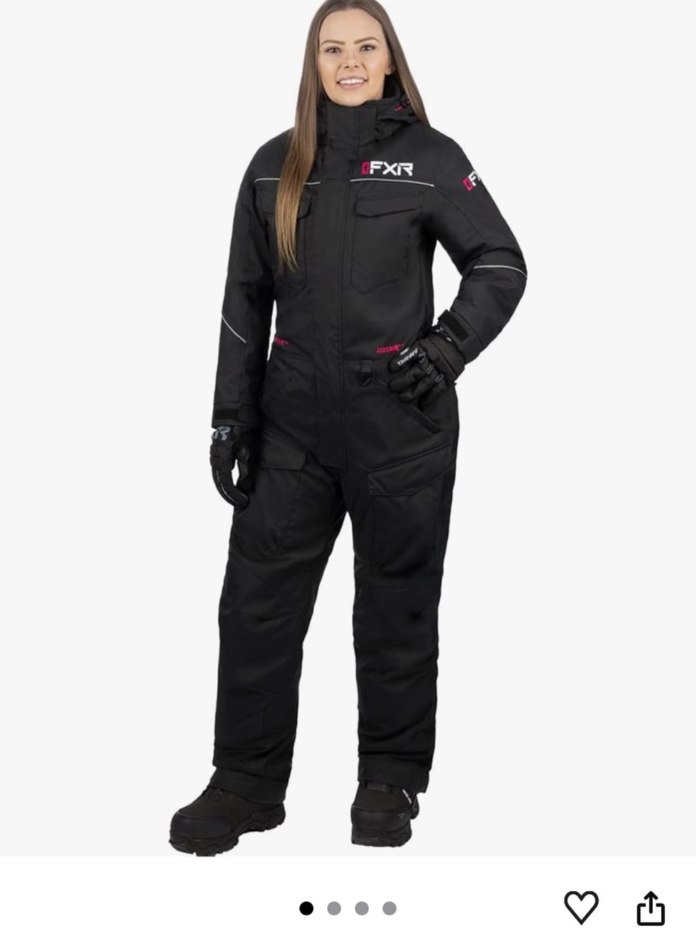 FXR Women’s Snow Monosuit Black/Fuchsia